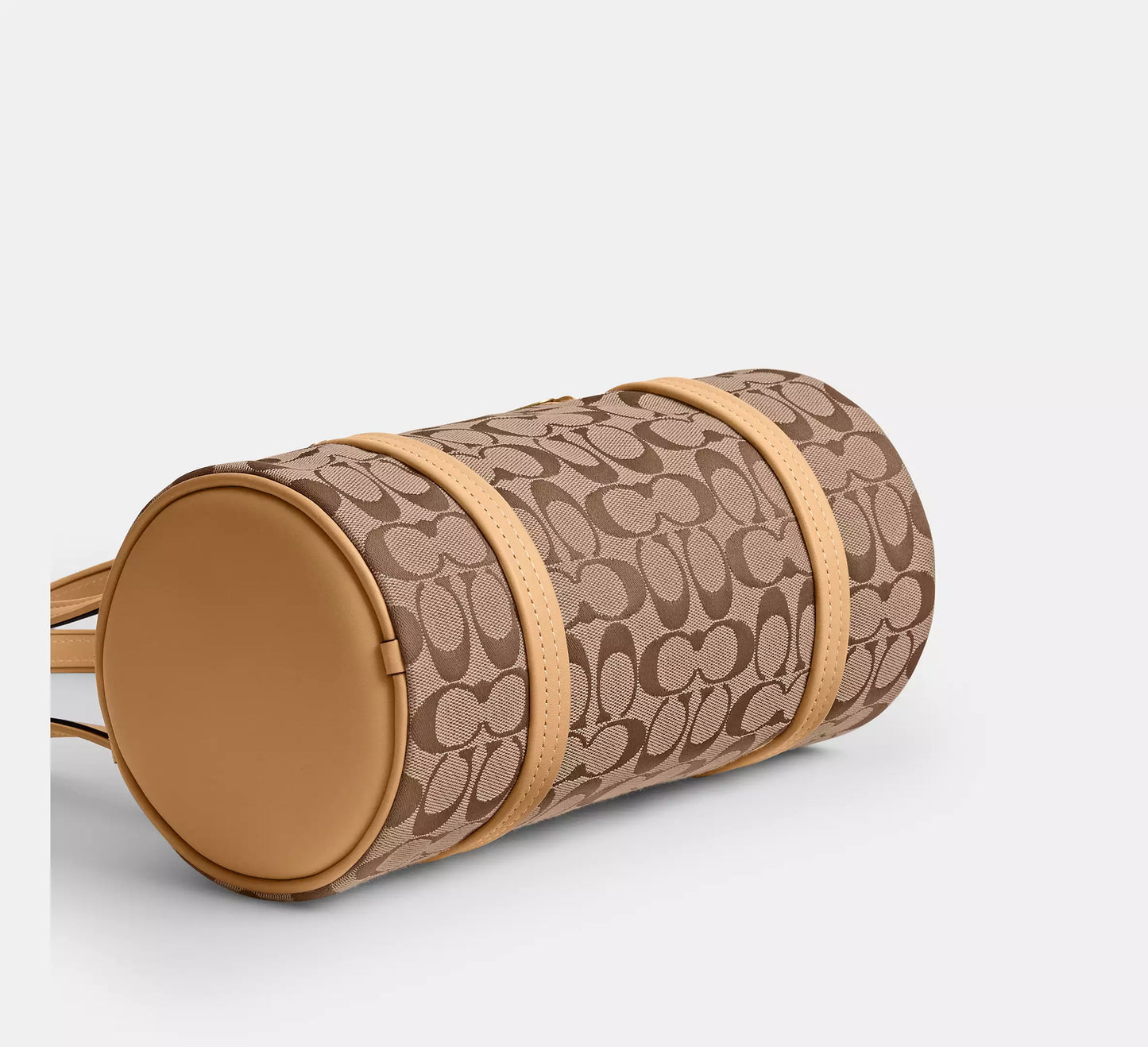 Kisslock Barrel Bag 28 In Signature Jacquard